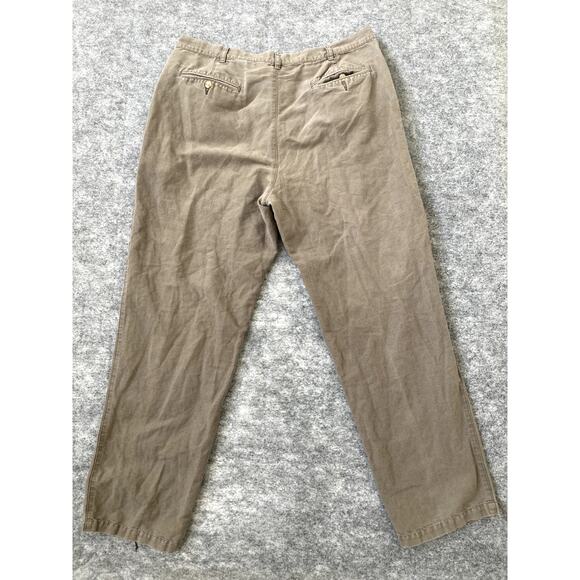 Eddie Bauer Pants Mens 38x24 Beige Linen Cotton Blend Boot Cut Outdoors Hiking - Picture 10 of 11